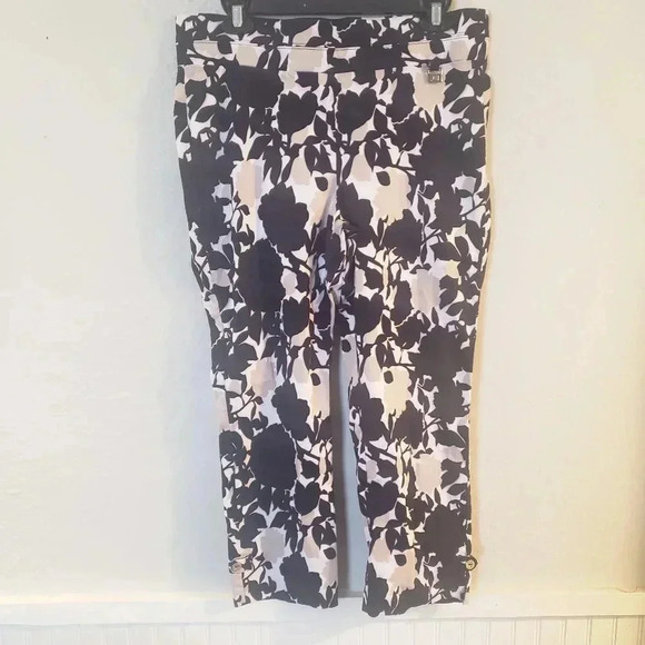 Rafaella Blue Print Cropped Pants - Picture 2 of 7